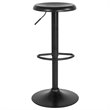 Home Square 2 Piece Backless Madrid Adjustable Swivel Bar Stool Set in Black