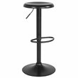 Home Square 3 Piece Backless Madrid Adjustable Swivel Bar Stool Set in Black