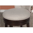 Home Square 2 Piece Fabric Swivel Counter Stool Set in Chocolate/Cream