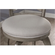 Home Square 2 Piece Fabric Upholstered X-Back Swivel Counter Stool Set in Gray