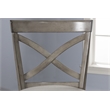 Home Square 2 Piece Fabric Upholstered X-Back Swivel Counter Stool Set in Gray