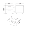 Home Square 2 Piece Bedroom Set with 2 Two Drawer Nightstands in White