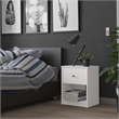 Home Square 2 Piece Bedroom Set with 2 One Drawer Nightstands in White