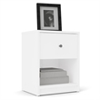 Home Square 2 Piece Bedroom Set with 2 One Drawer Nightstands in White