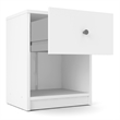 Home Square 2 Piece Bedroom Set with 2 One Drawer Nightstands in White
