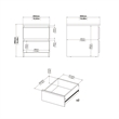 Home Square 2 Piece Bedroom Set with 2 Two Drawer Nightstands in High Gloss