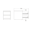 Home Square 2 Piece Bedroom Set with 2 Two Drawer Nightstands in High Gloss