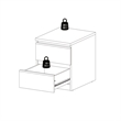 Home Square 2 Piece Bedroom Set with 2 Two Drawer Nightstands in High Gloss