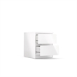 Home Square 2 Piece Bedroom Set with 2 Two Drawer Nightstands in High Gloss