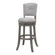 Home Square 2 Piece Swivel Wood Counter Stool Set in Antique Gray