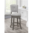 Home Square 3 Piece Swivel Wood Counter Stool Set in Antique Gray