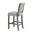 Home Square 2 Piece Upholstered Solid Wood Stationary Counter Stool Set in Gray