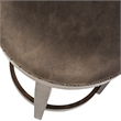 Home Square 3 Piece Swivel Upholstered Wood Barstool Set in Walnut