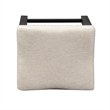 Home Square 2 Piece Upholstered Fabric Wood Frame Barstool Set in Ivory Cream