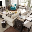 Home Square 2 Piece Upholstered Fabric Wood Frame Barstool Set in Ivory Cream