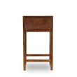 Home Square 3 Piece Mid Century Modern Leather Counter Stool Set in Cognac Tan