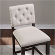 Home Square 2 Piece Solid Wood Stationary Counter Stool Set in Walnut