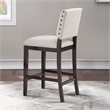 Home Square 3 Piece Solid Wood Stationary Counter Stool Set in Walnut