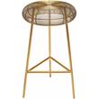 Home Square 2 Piece Tuscany Rich Metal Bar Stool Set in Gold