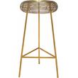 Home Square 3 Piece Tuscany Rich Metal Bar Stool Set in Gold