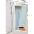 Home Square 3 Piece Upholstered Swivel Hardwood Counter Stool Set in White