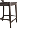 Home Square 2 Piece X-back Solid Wood Counter Stool Set in Dark Brown