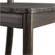Home Square 2 Piece X-back Solid Wood Counter Stool Set in Dark Brown