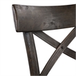 Home Square 2 Piece X-back Solid Wood Counter Stool Set in Dark Brown