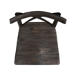 Home Square 2 Piece X-back Solid Wood Counter Stool Set in Dark Brown