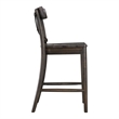 Home Square 3 Piece X-back Solid Wood Counter Stool Set in Dark Brown
