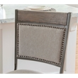 Home Square 2 Piece Upholstered Counter Stool Set with Metal Base in Pewter