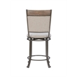 Home Square 2 Piece Upholstered Counter Stool Set with Metal Base in Pewter