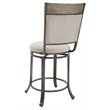 Home Square 2 Piece Upholstered Counter Stool Set with Metal Base in Pewter