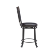 Home Square 2 Piece PU Upholstery Counter Stool Set in Rustic Umber Brown