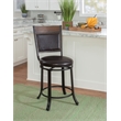 Home Square 2 Piece PU Upholstery Counter Stool Set in Rustic Umber Brown