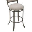Home Square 3 Piece Upholstered Bar Stool Set with Metal Base in Pewter