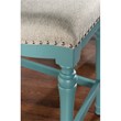 Home Square 3 Piece Saddle Polyester Upholstery Wood Counter Stool Set in Blue