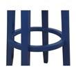 Home Square 2 Piece Solid Wood Swivel Rush Counter Stool Set in Navy Blue