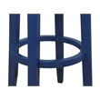 Home Square 3 Piece Solid Wood Swivel Rush Counter Stool Set in Navy Blue