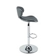 Home Square 2 Piece Rounded Back Adjustable Metal Base Barstool Set in Gray