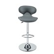 Home Square 2 Piece Rounded Back Adjustable Metal Base Barstool Set in Gray