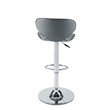Home Square 2 Piece Rounded Back Adjustable Metal Base Barstool Set in Gray