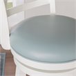 Home Square 2 Piece Swivel Wood Counter Stool Set with PU Seat in Cream