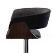 Home Square 3 Piece Adjustable Swivel Fabric Counter Stool Set in Charcoal Gray