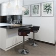 Home Square 3 Piece Adjustable Swivel Fabric Counter Stool Set in Charcoal Gray