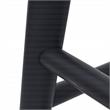 Home Square 3 Piece Solid Acacia Wood Counter Stool Set in Black