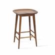 Home Square 2 Piece Solid Acacia Wood Counter Stool Set in Natural