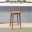 Home Square 2 Piece Solid Acacia Wood Counter Stool Set in Natural