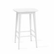 Home Square 3 Piece Solid Acacia Wood Counter Stool Set in White
