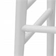 Home Square 3 Piece Solid Acacia Wood Counter Stool Set in White